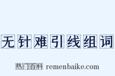 无针难引线组词是什么意思的图片